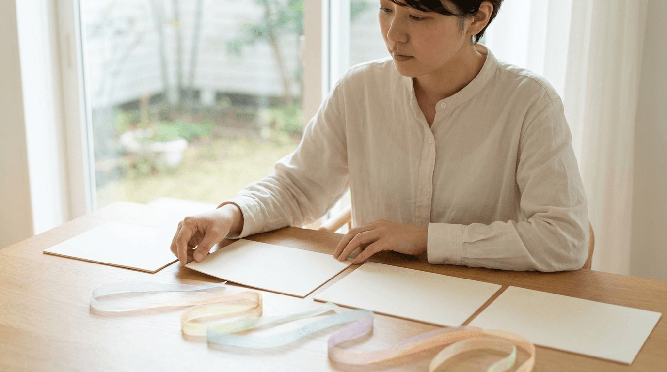 AI Overviews の仕組みを表現した検索面の抽象ビジュアル